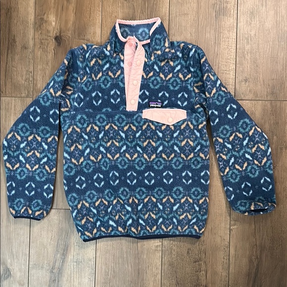 Patagonia Other - Patagonia Kids' Blue Patterned Fleece Pullover